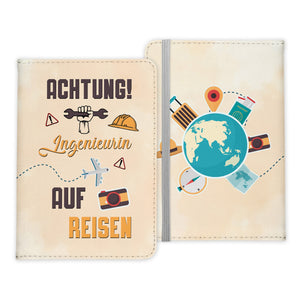 Ingenieurin Geschenk Reisepasshülle Frauen Reisen Pass Etui Cover Organizer Sommer Urlaub Gadgets Kunst-Leder Berufe Accessoire-Reisepass-Hülle-22Feels