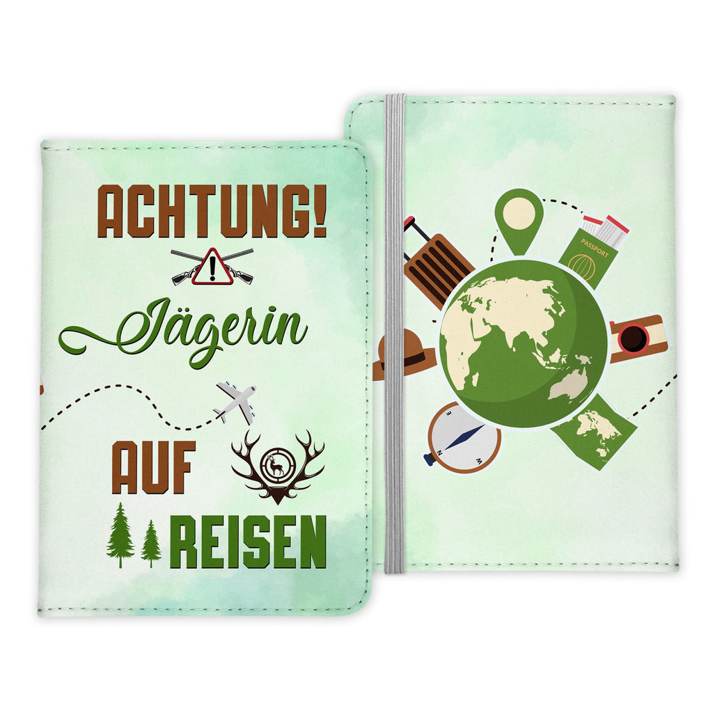 Jägerin Geschenk Reisepasshülle Frauen Reisen Pass Etui Cover Organizer Sommer Urlaub Gadgets Kunst-Leder Berufe Accessoire-Reisepass-Hülle-22Feels