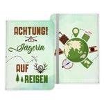 Jägerin Geschenk Reisepasshülle Frauen Reisen Pass Etui Cover Organizer Sommer Urlaub Gadgets Kunst-Leder Berufe Accessoire-Reisepass-Hülle-22Feels