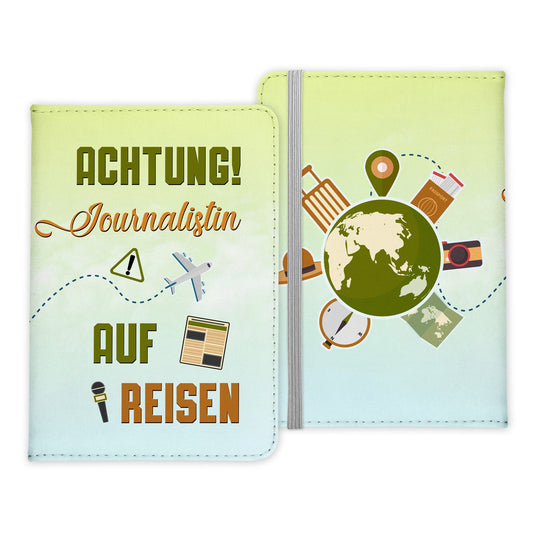 Journalistin Geschenk Reisepasshülle Frauen Reisen Pass Etui Cover Organizer Sommer Urlaub Gadgets Kunst-Leder Berufe Accessoire-Reisepass-Hülle-22Feels