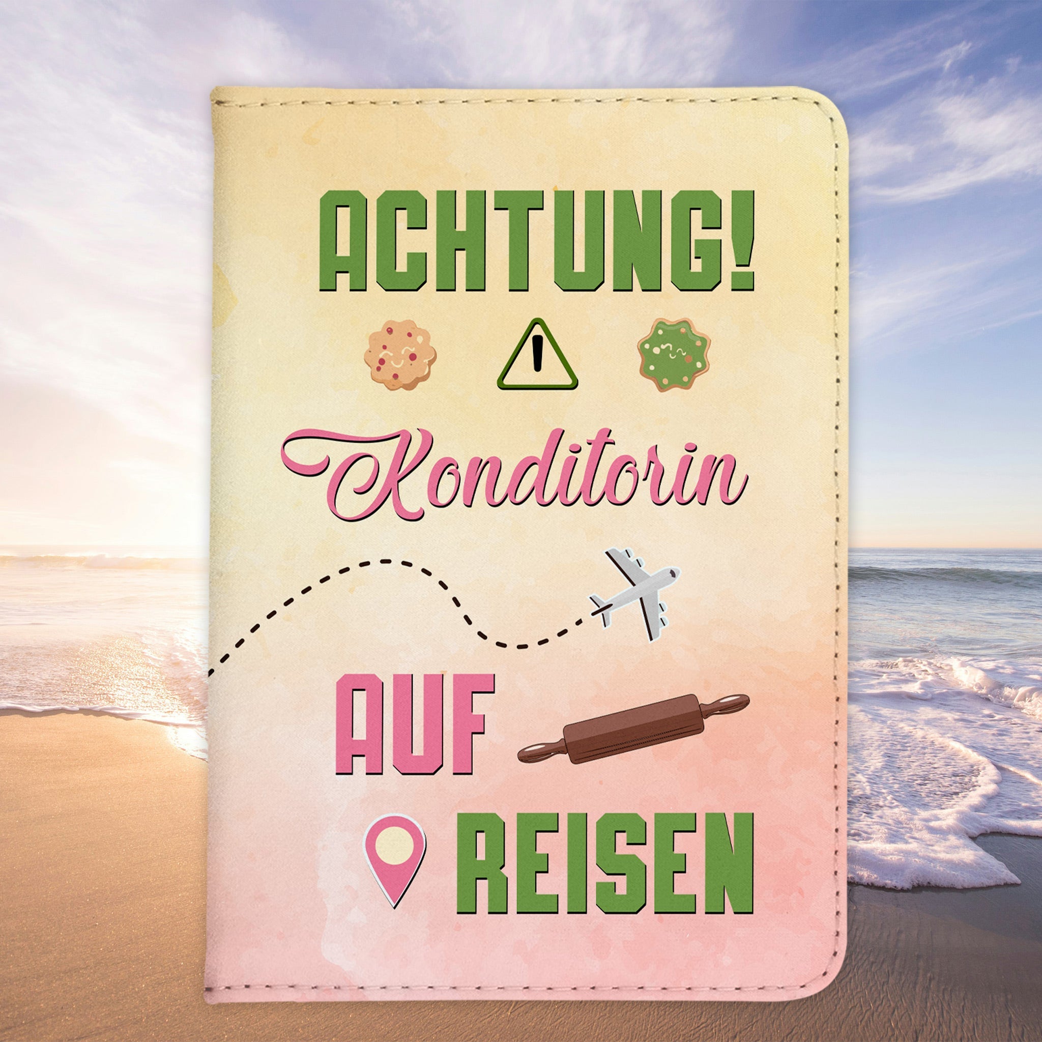 Konditorin Geschenk Reisepasshülle Frauen Reisen Pass Etui Cover Organizer Sommer Urlaub Gadgets Kunst-Leder Berufe Accessoire-Reisepass-Hülle-22Feels