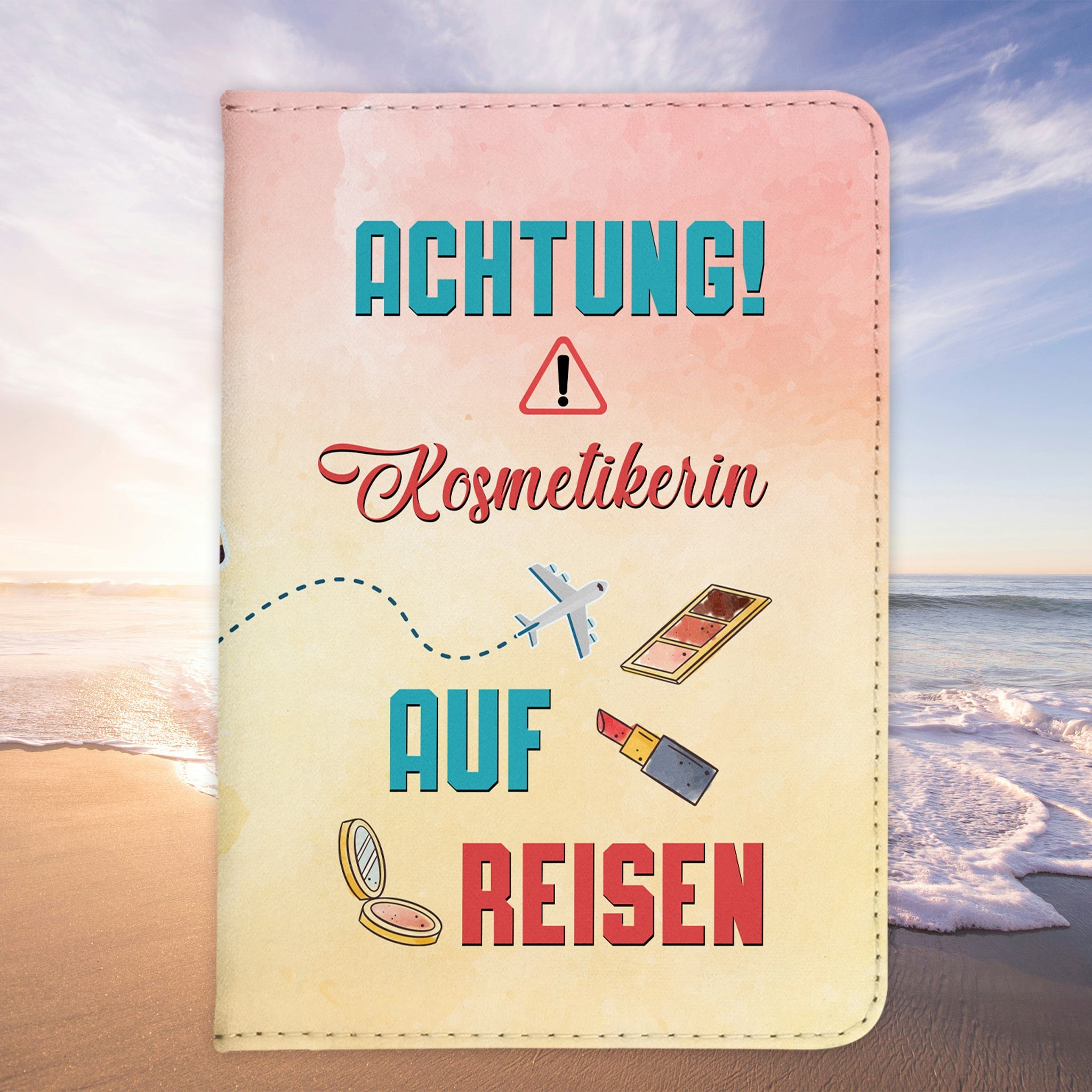 Kosmetikerin Geschenk Reisepasshülle Frauen Reisen Pass Etui Cover Organizer Sommer Urlaub Gadgets Kunst-Leder Berufe Accessoire-Reisepass-Hülle-22Feels