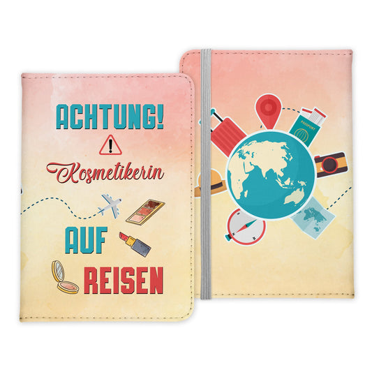 Kosmetikerin Geschenk Reisepasshülle Frauen Reisen Pass Etui Cover Organizer Sommer Urlaub Gadgets Kunst-Leder Berufe Accessoire-Reisepass-Hülle-22Feels