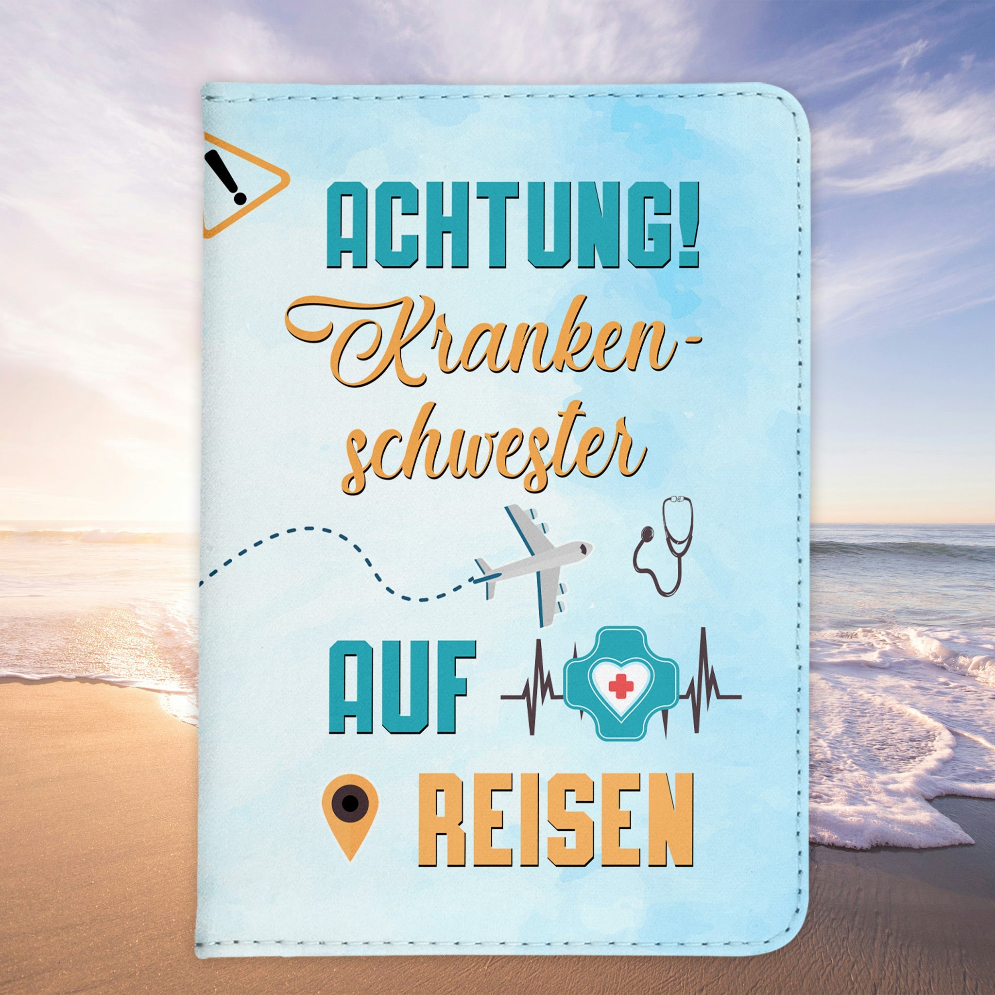 Krankenschwester Geschenk Reisepasshülle Frauen Reisen Pass Etui Cover Organizer Sommer Urlaub Gadgets Kunst-Leder Berufe Accessoire-Reisepass-Hülle-22Feels