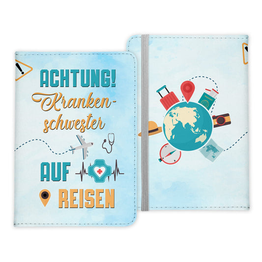 Krankenschwester Geschenk Reisepasshülle Frauen Reisen Pass Etui Cover Organizer Sommer Urlaub Gadgets Kunst-Leder Berufe Accessoire-Reisepass-Hülle-22Feels