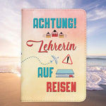Lehrerin Geschenk Reisepasshülle Frauen Reisen Pass Etui Cover Organizer Sommer Urlaub Gadgets Kunst-Leder Berufe Accessoire-Reisepass-Hülle-22Feels