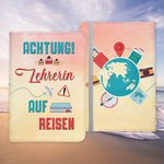 Lehrerin Geschenk Reisepasshülle Frauen Reisen Pass Etui Cover Organizer Sommer Urlaub Gadgets Kunst-Leder Berufe Accessoire-Reisepass-Hülle-22Feels