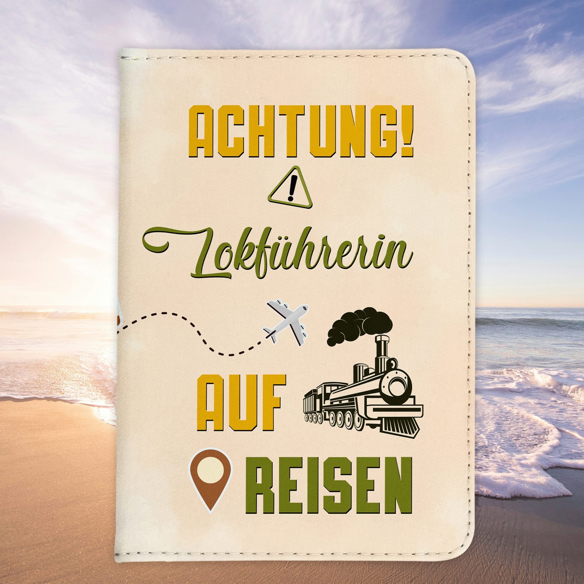 Lokführerin Geschenk Reisepasshülle Frauen Reisen Pass Etui Cover Organizer Sommer Urlaub Gadgets Kunst-Leder Berufe Accessoire-Reisepass-Hülle-22Feels