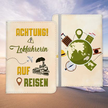 Lokführerin Geschenk Reisepasshülle Frauen Reisen Pass Etui Cover Organizer Sommer Urlaub Gadgets Kunst-Leder Berufe Accessoire-Reisepass-Hülle-22Feels