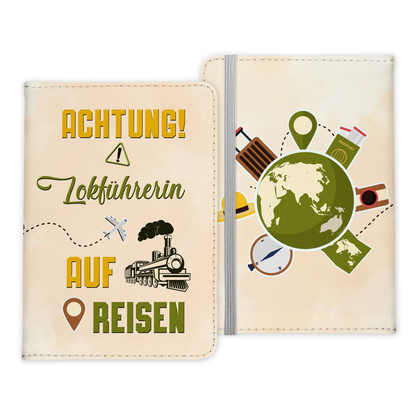 Lokführerin Geschenk Reisepasshülle Frauen Reisen Pass Etui Cover Organizer Sommer Urlaub Gadgets Kunst-Leder Berufe Accessoire-Reisepass-Hülle-22Feels