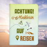 Maklerin Geschenk Reisepasshülle Frauen Reisen Pass Etui Cover Organizer Sommer Urlaub Gadgets Kunst-Leder Berufe Accessoire-Reisepass-Hülle-22Feels