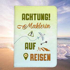 Maklerin Geschenk Reisepasshülle Frauen Reisen Pass Etui Cover Organizer Sommer Urlaub Gadgets Kunst-Leder Berufe Accessoire-Reisepass-Hülle-22Feels