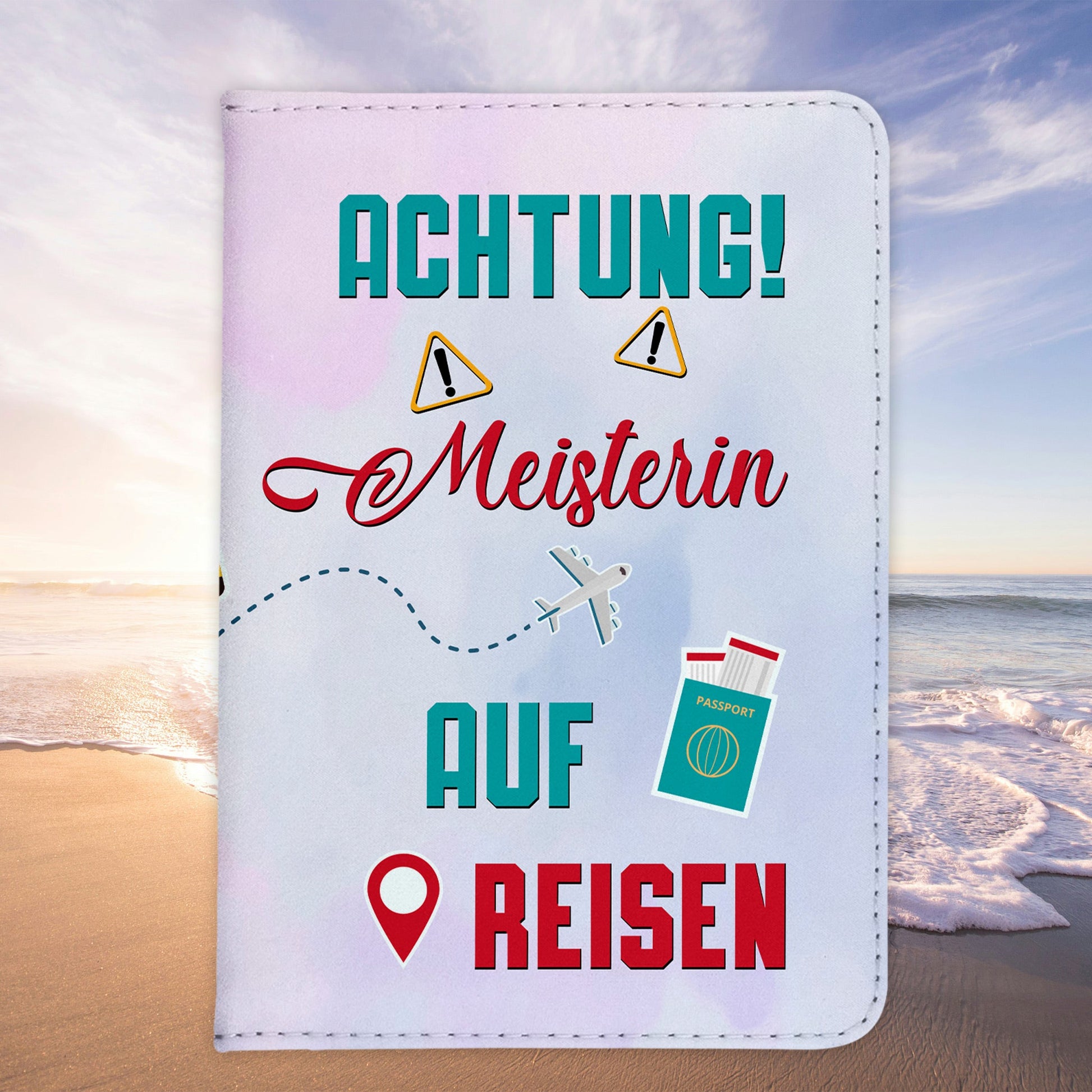 Meisterin Geschenk Reisepasshülle Frauen Reisen Pass Etui Cover Organizer Sommer Urlaub Gadgets Kunst-Leder Berufe Accessoire-Reisepass-Hülle-22Feels