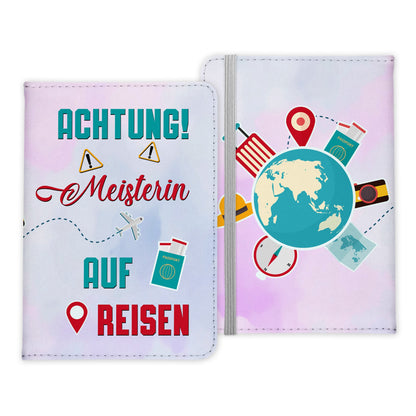 Meisterin Geschenk Reisepasshülle Frauen Reisen Pass Etui Cover Organizer Sommer Urlaub Gadgets Kunst-Leder Berufe Accessoire-Reisepass-Hülle-22Feels
