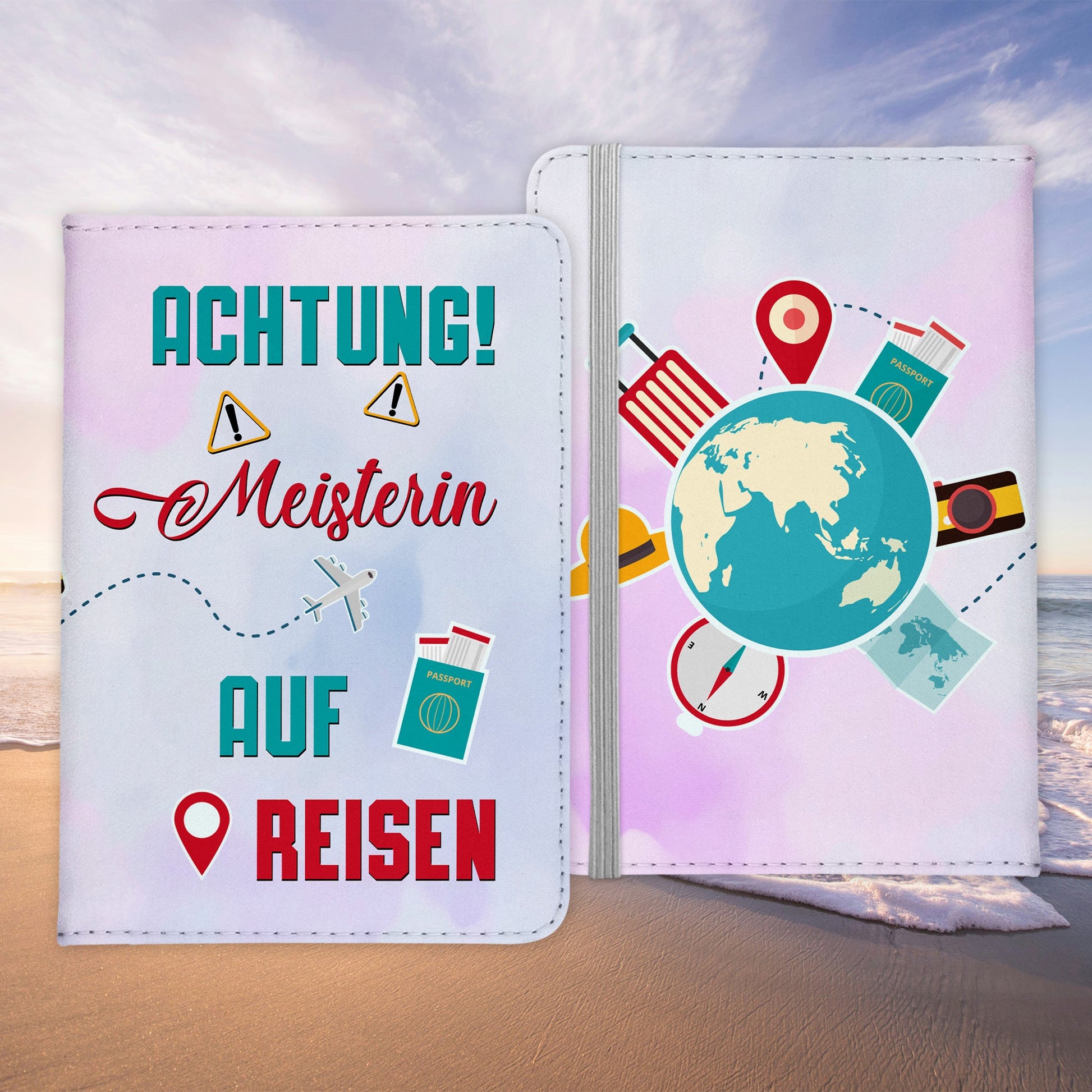 Meisterin Geschenk Reisepasshülle Frauen Reisen Pass Etui Cover Organizer Sommer Urlaub Gadgets Kunst-Leder Berufe Accessoire-Reisepass-Hülle-22Feels