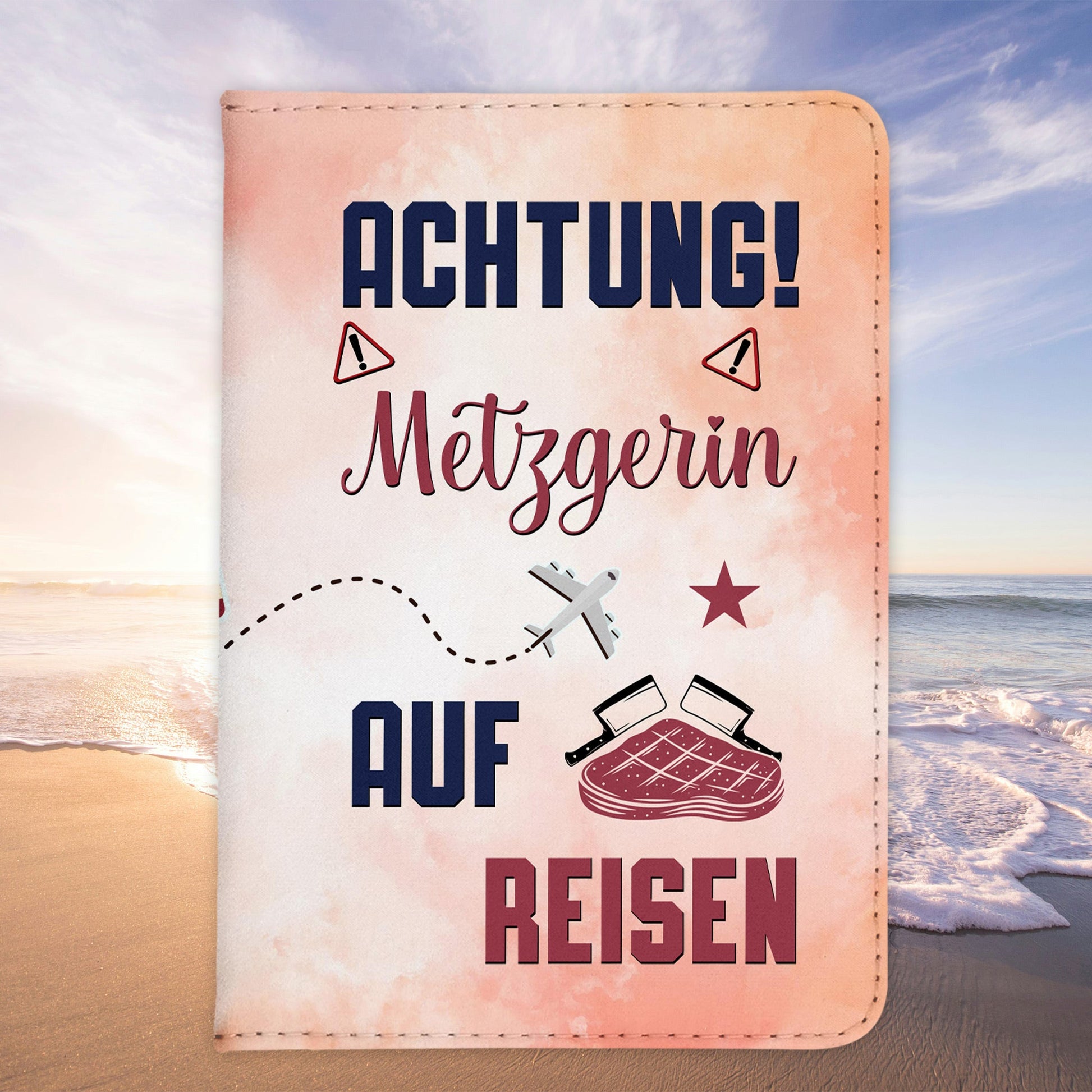 Metzgerin Geschenk Reisepasshülle Frauen Reisen Pass Etui Cover Organizer Sommer Urlaub Gadgets Kunst-Leder Berufe Accessoire-Reisepass-Hülle-22Feels