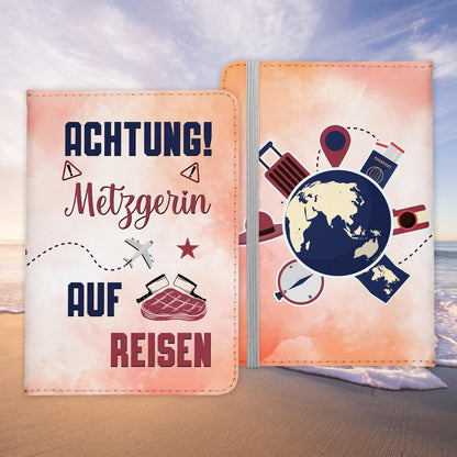 Metzgerin Geschenk Reisepasshülle Frauen Reisen Pass Etui Cover Organizer Sommer Urlaub Gadgets Kunst-Leder Berufe Accessoire-Reisepass-Hülle-22Feels