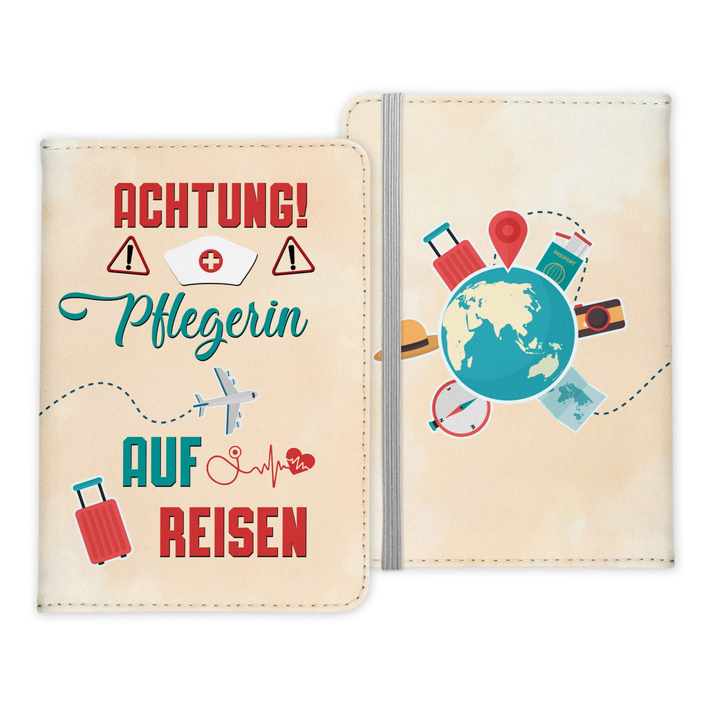 Pflegerin Geschenk Reisepasshülle Frauen Reisen Pass Etui Cover Organizer Sommer Urlaub Gadgets Kunst-Leder Berufe Accessoire-Reisepass-Hülle-22Feels