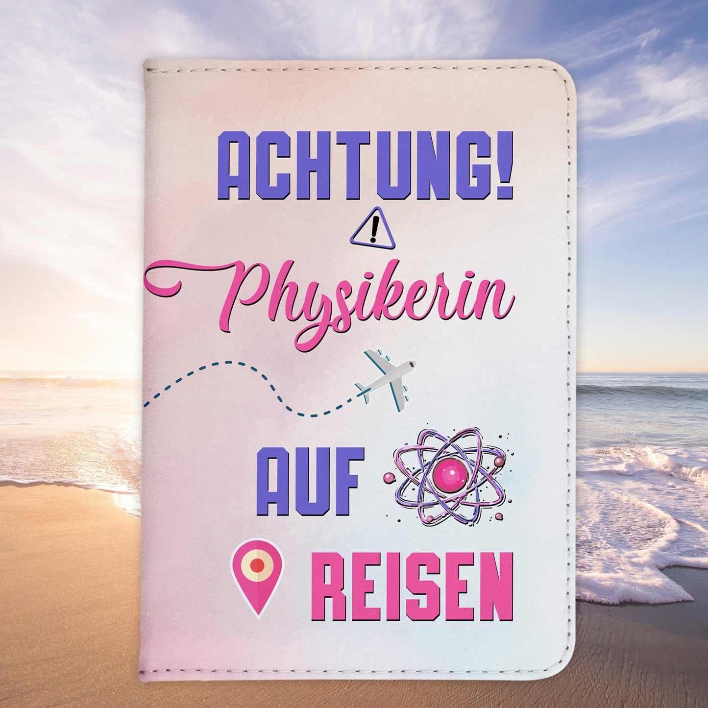 Physikerin Geschenk Reisepasshülle Frauen Reisen Pass Etui Cover Organizer Sommer Urlaub Gadgets Kunst-Leder Berufe Accessoire-Reisepass-Hülle-22Feels