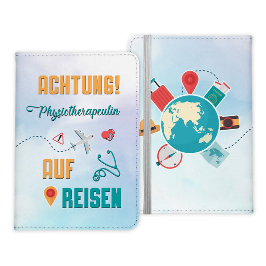 Physiotherapeutin Geschenk Reisepasshülle Frauen Reisen Pass Etui Cover Organizer Sommer Urlaub Gadgets Kunst-Leder Berufe Accessoire-Reisepass-Hülle-22Feels