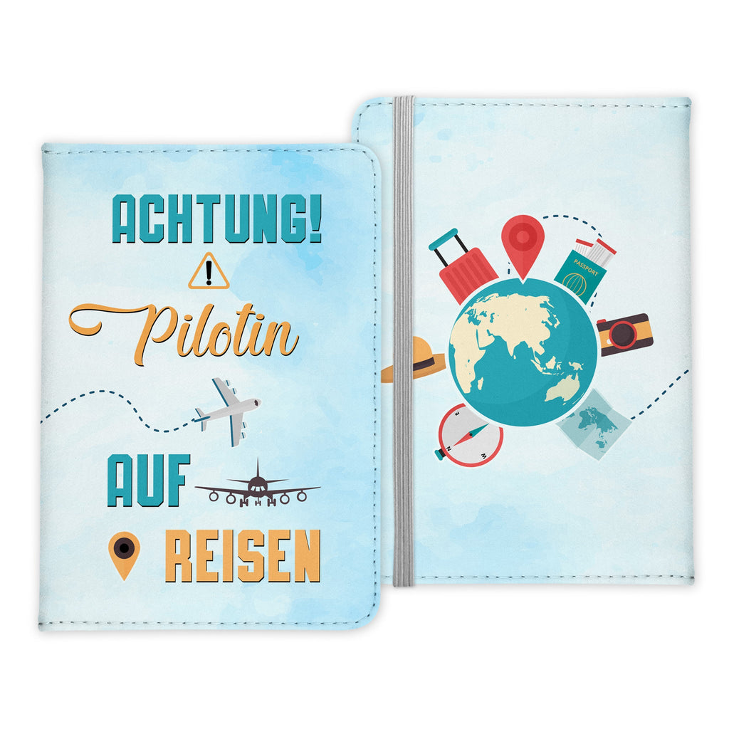 Pilotin Geschenk Reisepasshülle Frauen Reisen Pass Etui Cover Organizer Sommer Urlaub Gadgets Kunst-Leder Berufe Accessoire-Reisepass-Hülle-22Feels