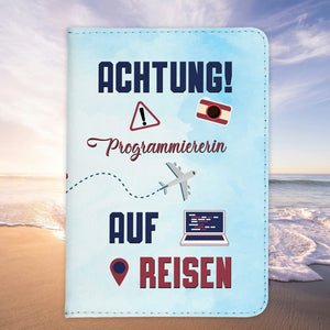 Programmiererin Geschenk Reisepasshülle Frauen Reisen Pass Etui Cover Organizer Sommer Urlaub Gadgets Kunst-Leder Berufe Accessoire-Reisepass-Hülle-22Feels