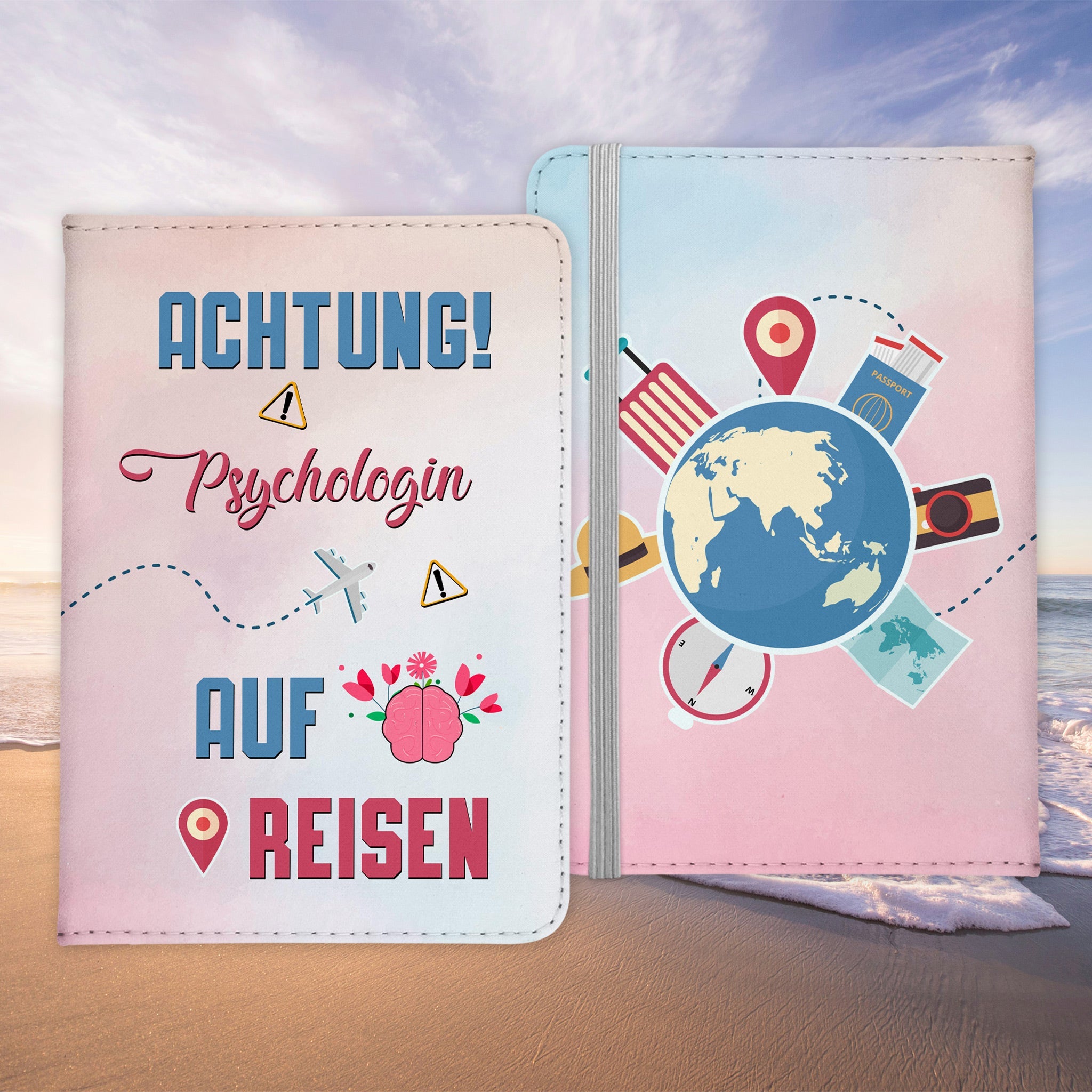 Psychologin Geschenk Reisepasshülle Frauen Reisen Pass Etui Cover Organizer Sommer Urlaub Gadgets Kunst-Leder Berufe Accessoire-Reisepass-Hülle-22Feels