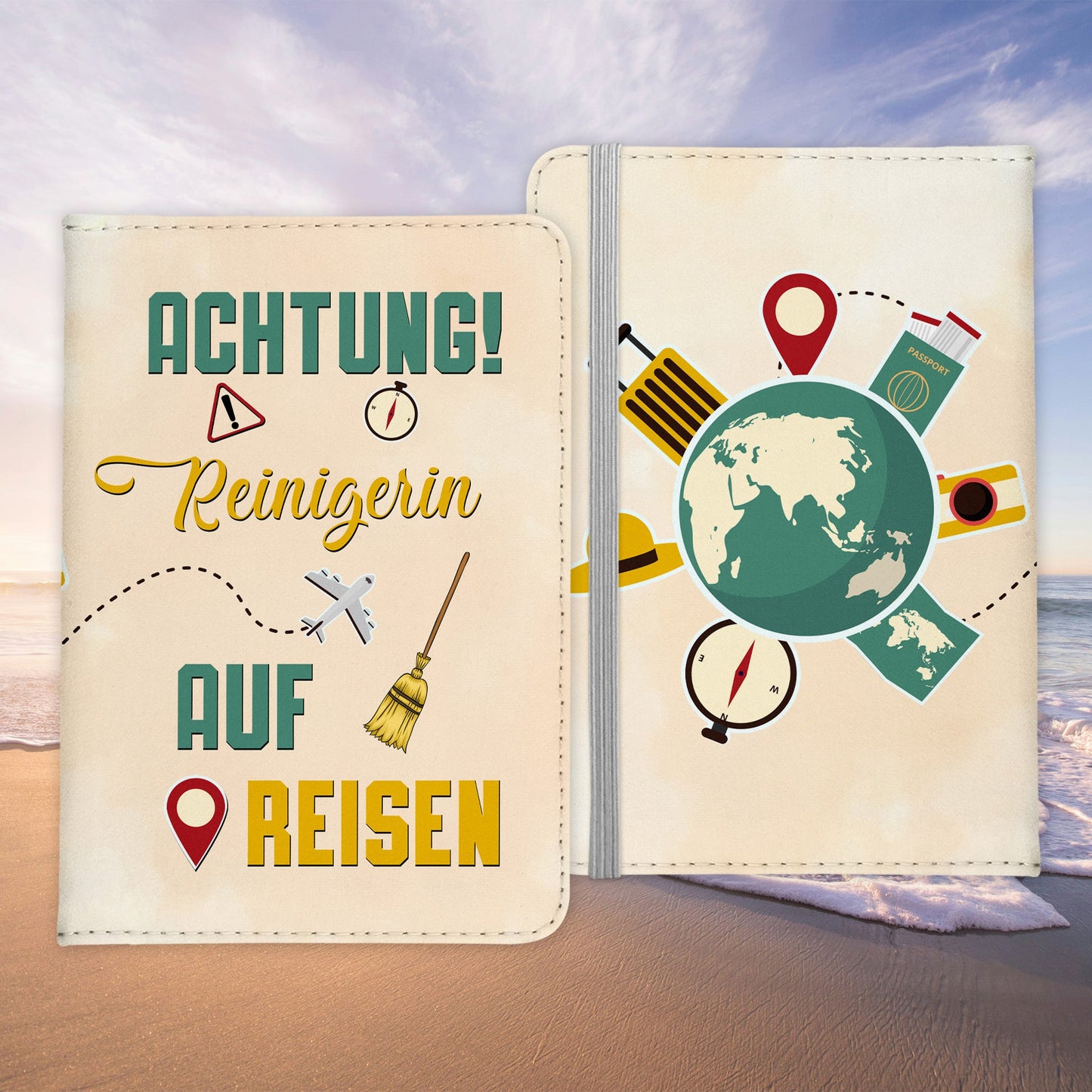 Reinigerin Geschenk Reisepasshülle Frauen Reisen Pass Etui Cover Organizer Sommer Urlaub Gadgets Kunst-Leder Berufe Accessoire-Reisepass-Hülle-22Feels