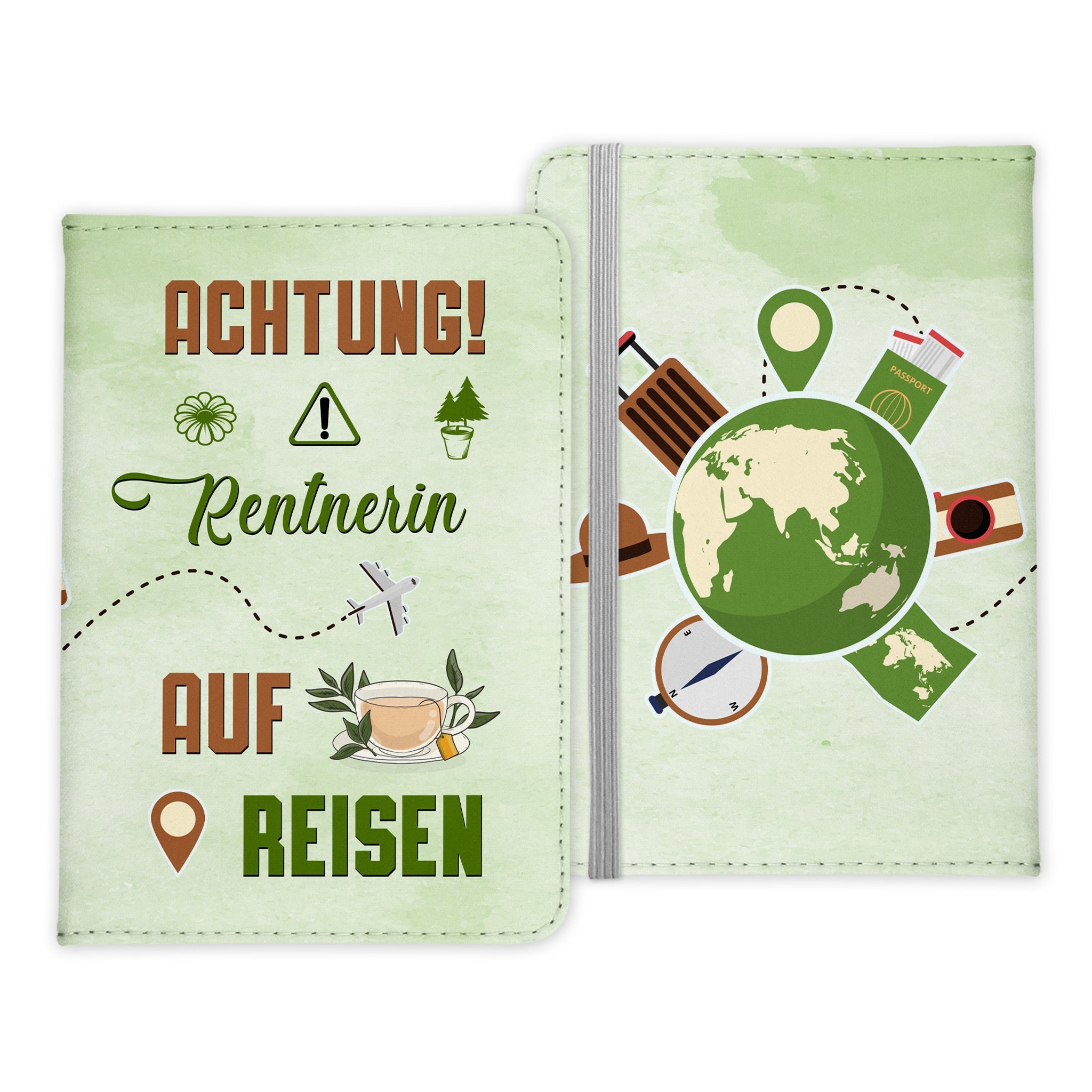 Rentnerin Geschenk Reisepasshülle Frauen Reisen Pass Etui Cover Organizer Sommer Urlaub Gadgets Kunst-Leder Berufe Accessoire-Reisepass-Hülle-22Feels