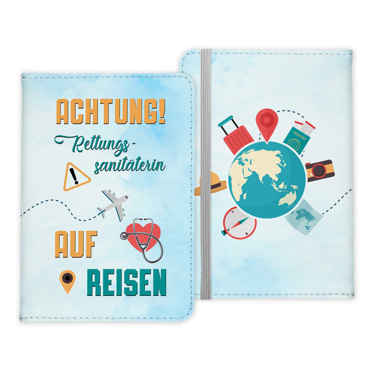 Rettungssanitäterin Geschenk Reisepasshülle Frauen Reisen Pass Etui Cover Organizer Sommer Urlaub Gadgets Kunst-Leder Berufe Accessoire-Reisepass-Hülle-22Feels