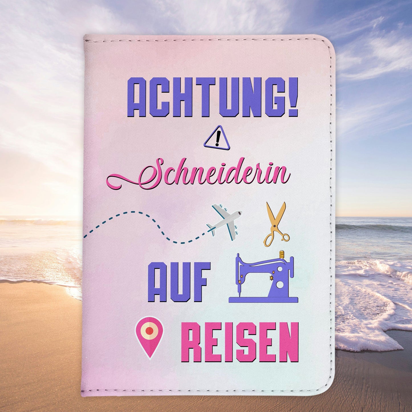 Schneiderin Geschenk Reisepasshülle Frauen Reisen Pass Etui Cover Organizer Sommer Urlaub Gadgets Kunst-Leder Berufe Accessoire-Reisepass-Hülle-22Feels
