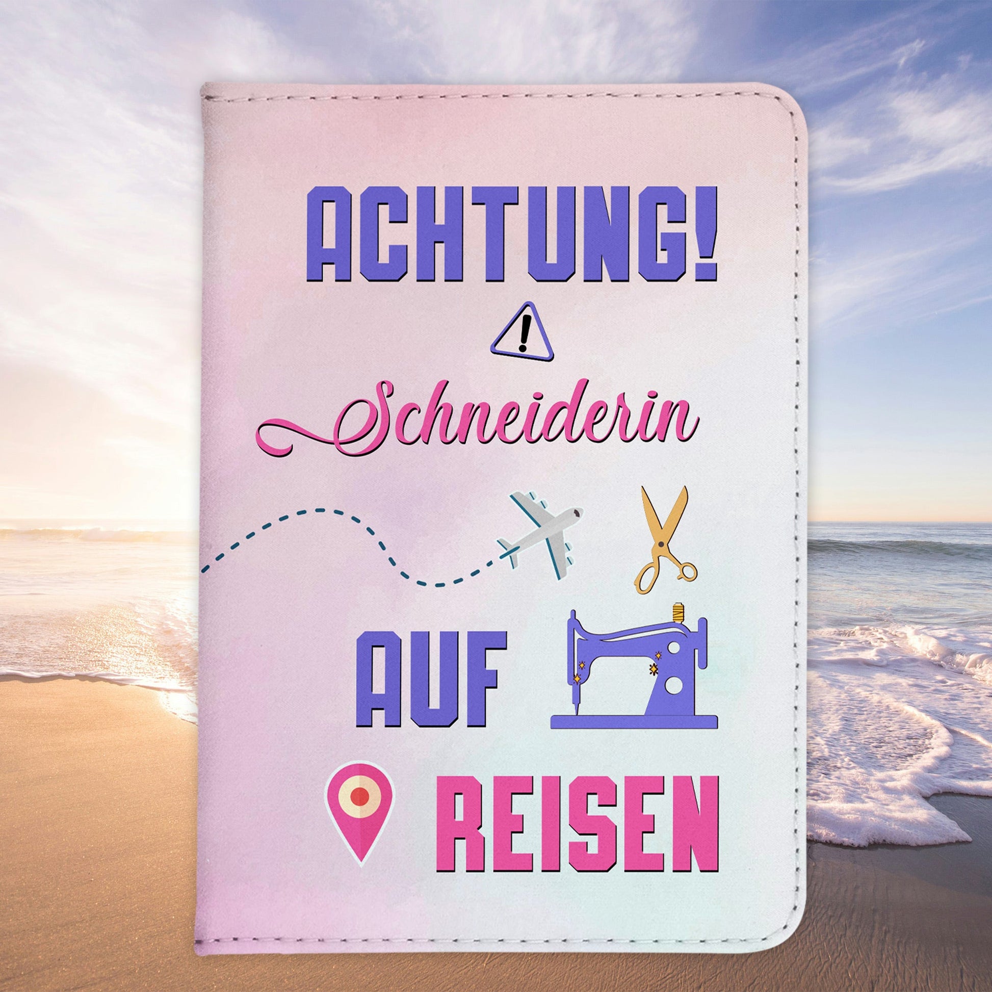 Schneiderin Geschenk Reisepasshülle Frauen Reisen Pass Etui Cover Organizer Sommer Urlaub Gadgets Kunst-Leder Berufe Accessoire-Reisepass-Hülle-22Feels