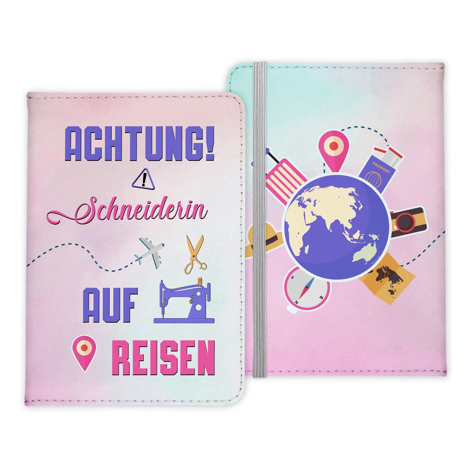 Schneiderin Geschenk Reisepasshülle Frauen Reisen Pass Etui Cover Organizer Sommer Urlaub Gadgets Kunst-Leder Berufe Accessoire-Reisepass-Hülle-22Feels