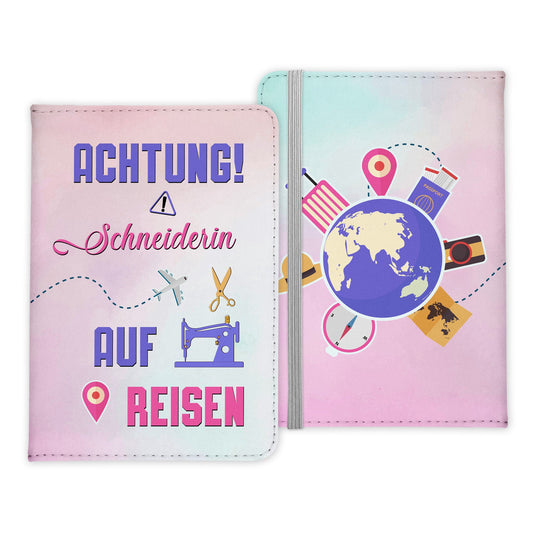Schneiderin Geschenk Reisepasshülle Frauen Reisen Pass Etui Cover Organizer Sommer Urlaub Gadgets Kunst-Leder Berufe Accessoire-Reisepass-Hülle-22Feels