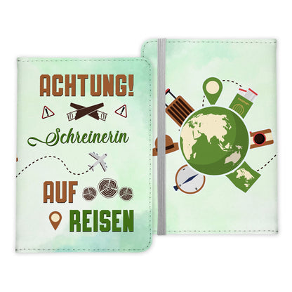 Schreinerin Geschenk Reisepasshülle Frauen Reisen Pass Etui Cover Organizer Sommer Urlaub Gadgets Kunst-Leder Berufe Accessoire-Reisepass-Hülle-22Feels