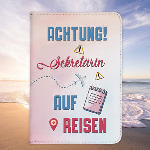 Sekretärin Geschenk Reisepasshülle Frauen Reisen Pass Etui Cover Organizer Sommer Urlaub Gadgets Kunst-Leder Berufe Accessoire-Reisepass-Hülle-22Feels