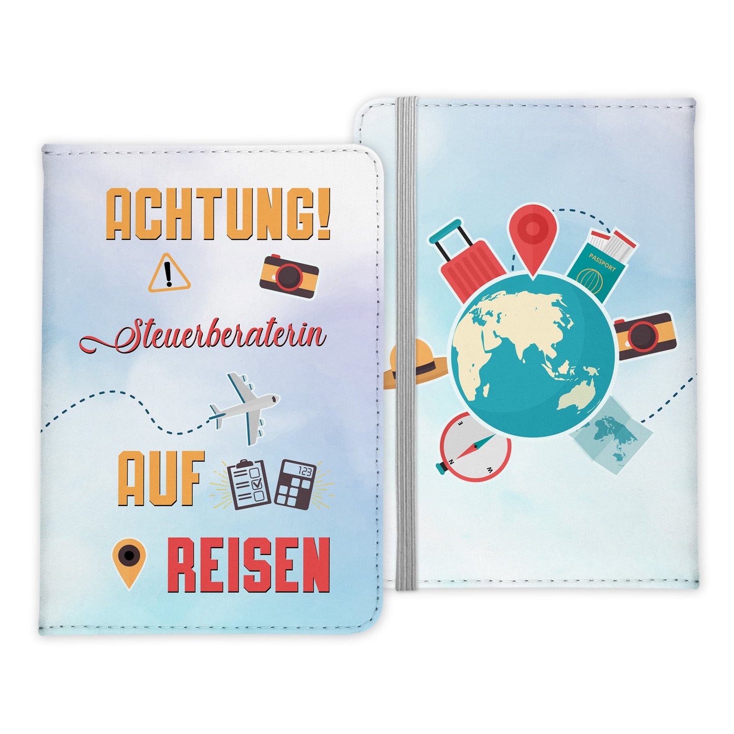 Steuerberaterin Geschenk Reisepasshülle Frauen Reisen Pass Etui Cover Organizer Sommer Urlaub Gadgets Kunst-Leder Berufe Accessoire-Reisepass-Hülle-22Feels