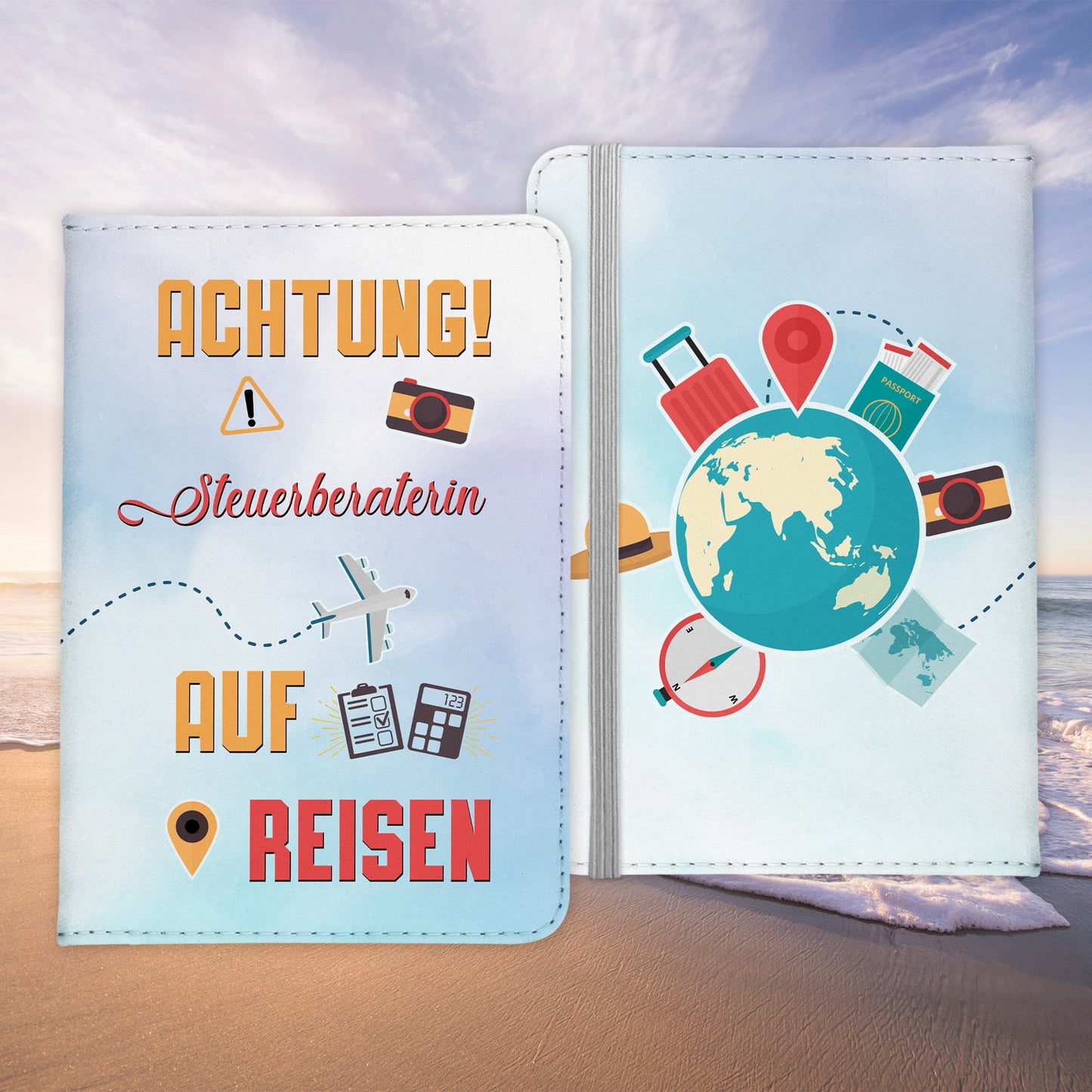 Steuerberaterin Geschenk Reisepasshülle Frauen Reisen Pass Etui Cover Organizer Sommer Urlaub Gadgets Kunst-Leder Berufe Accessoire-Reisepass-Hülle-22Feels