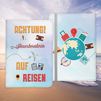 Steuerberaterin Geschenk Reisepasshülle Frauen Reisen Pass Etui Cover Organizer Sommer Urlaub Gadgets Kunst-Leder Berufe Accessoire-Reisepass-Hülle-22Feels