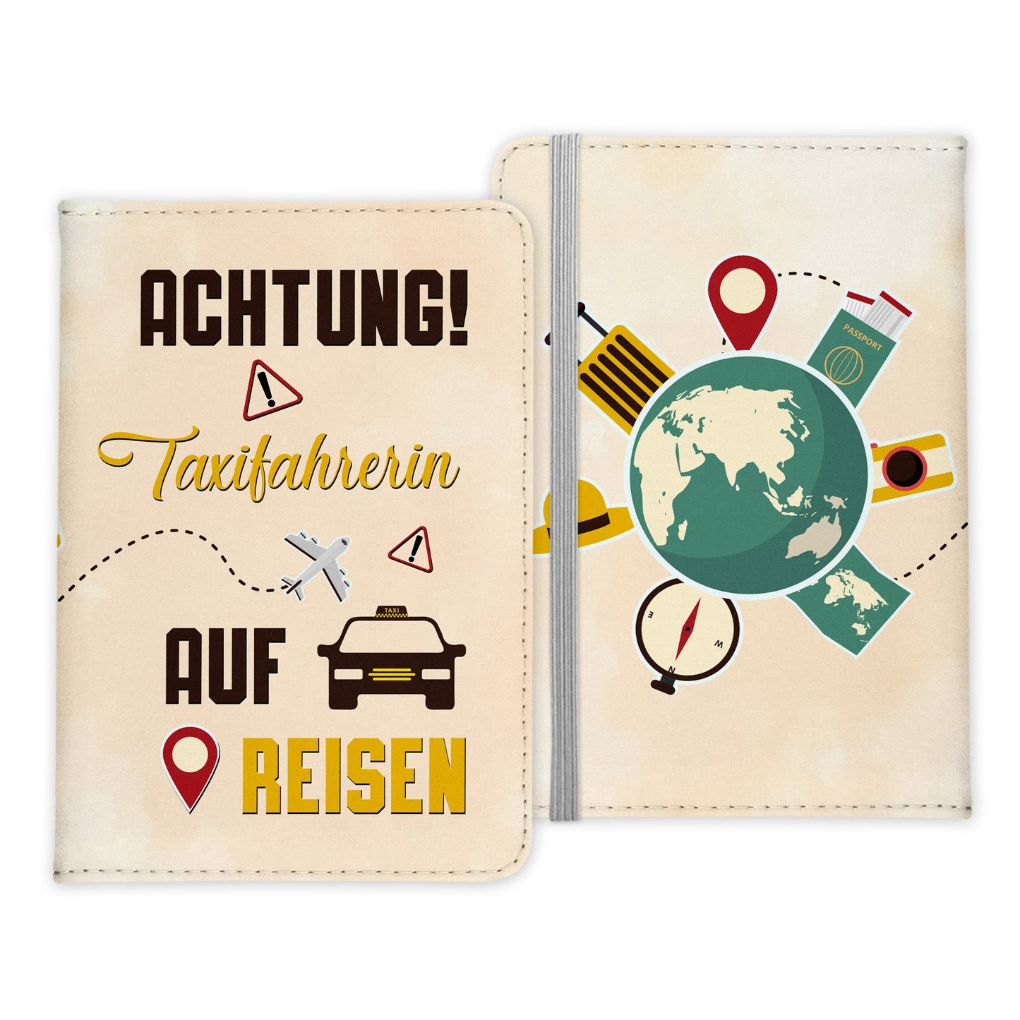 Taxifahrerin Geschenk Reisepasshülle Frauen Reisen Pass Etui Cover Organizer Sommer Urlaub Gadgets Kunst-Leder Berufe Accessoire-Reisepass-Hülle-22Feels
