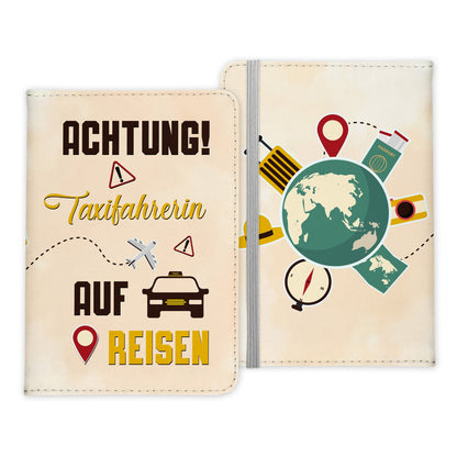 Taxifahrerin Geschenk Reisepasshülle Frauen Reisen Pass Etui Cover Organizer Sommer Urlaub Gadgets Kunst-Leder Berufe Accessoire-Reisepass-Hülle-22Feels