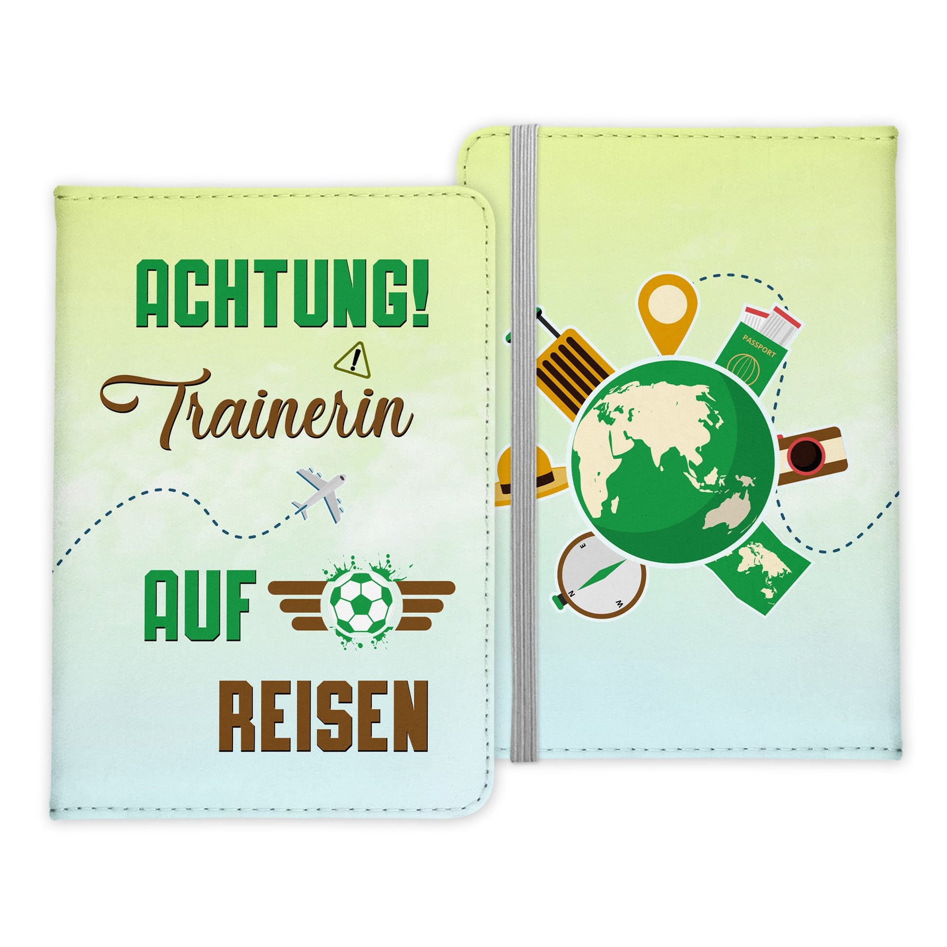 Trainerin Geschenk Reisepasshülle Frauen Reisen Pass Etui Cover Organizer Sommer Urlaub Gadgets Kunst-Leder Berufe Accessoire-Reisepass-Hülle-22Feels