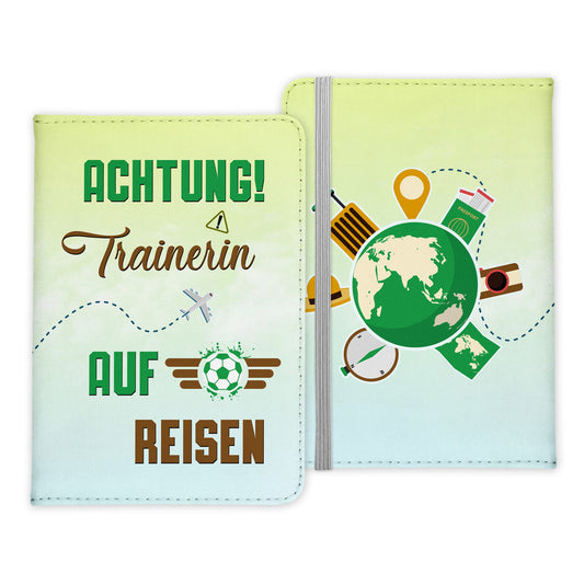 Trainerin Geschenk Reisepasshülle Frauen Reisen Pass Etui Cover Organizer Sommer Urlaub Gadgets Kunst-Leder Berufe Accessoire-Reisepass-Hülle-22Feels