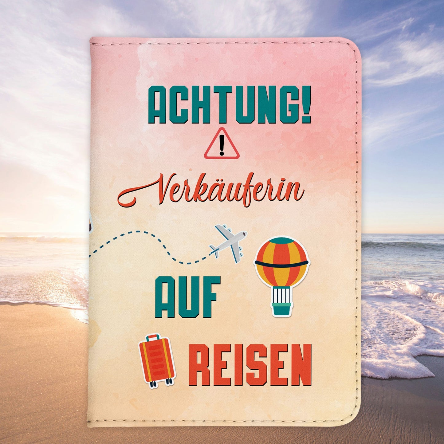 Verkäuferin Geschenk Reisepasshülle Frauen Reisen Pass Etui Cover Organizer Sommer Urlaub Gadgets Kunst-Leder Berufe Accessoire-Reisepass-Hülle-22Feels