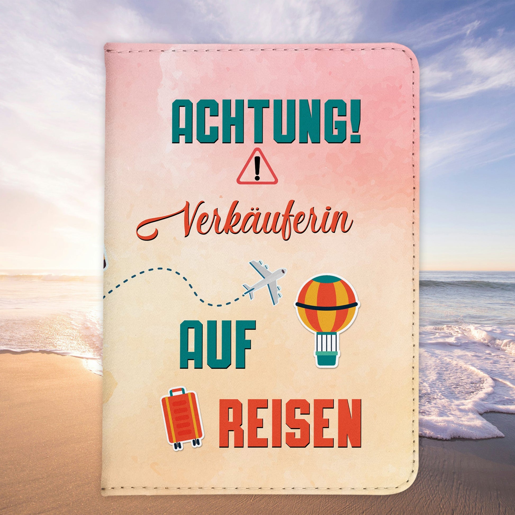 Verkäuferin Geschenk Reisepasshülle Frauen Reisen Pass Etui Cover Organizer Sommer Urlaub Gadgets Kunst-Leder Berufe Accessoire-Reisepass-Hülle-22Feels