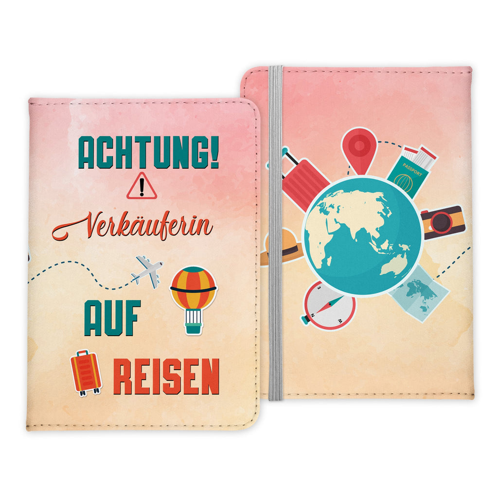 Verkäuferin Geschenk Reisepasshülle Frauen Reisen Pass Etui Cover Organizer Sommer Urlaub Gadgets Kunst-Leder Berufe Accessoire-Reisepass-Hülle-22Feels