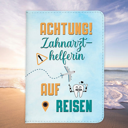 Zahnarzthelferin Geschenk Reisepasshülle Frauen Reisen Pass Etui Cover Organizer Sommer Urlaub Gadgets Kunst-Leder Berufe Accessoire-Reisepass-Hülle-22Feels
