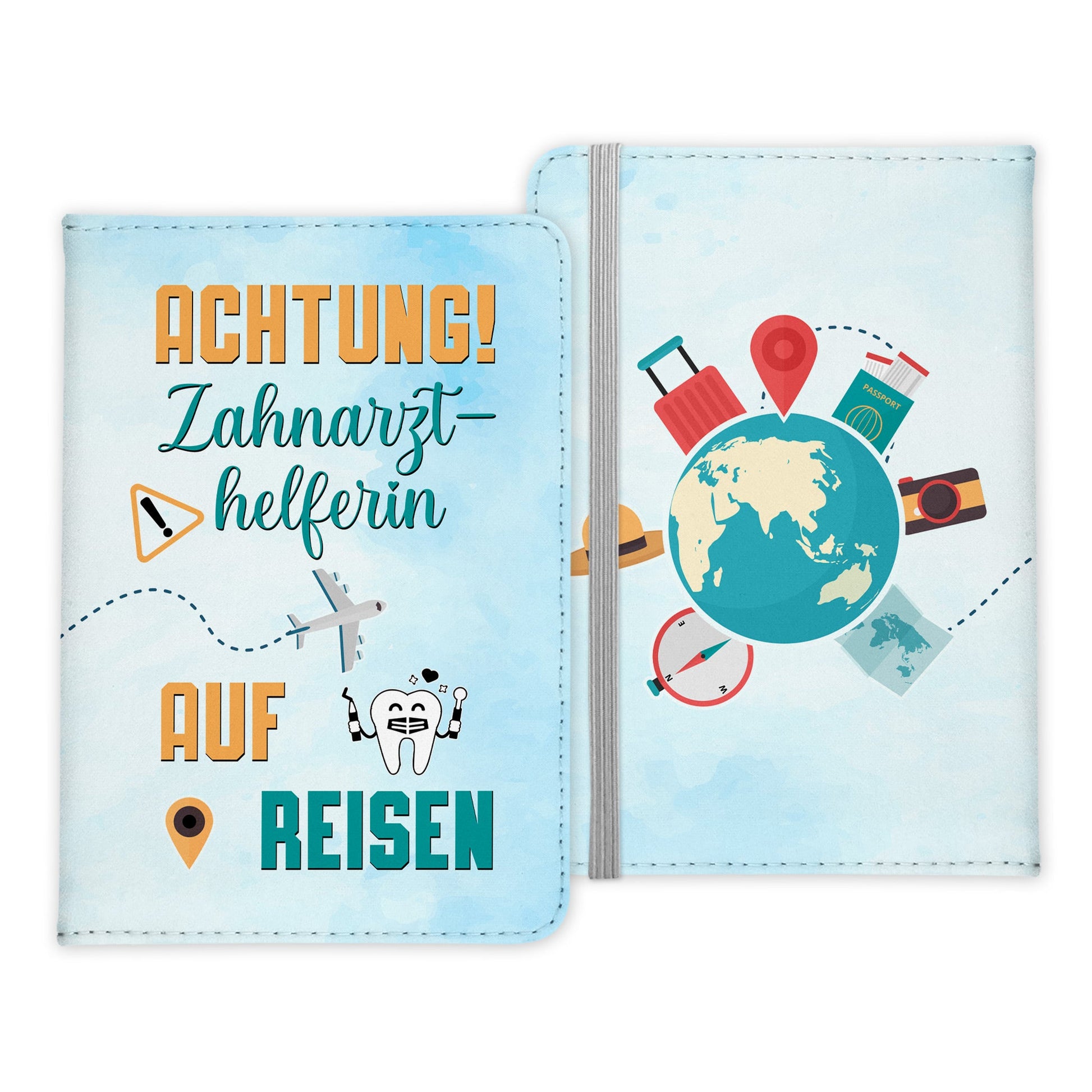 Zahnarzthelferin Geschenk Reisepasshülle Frauen Reisen Pass Etui Cover Organizer Sommer Urlaub Gadgets Kunst-Leder Berufe Accessoire-Reisepass-Hülle-22Feels
