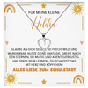 22Feels® Mädchen Einschulung Geschenk zum Schulanfang 1. Klasse - Silber 925/000 Herz Halskette Kinder-Schmuck - Glückwunsch Erstklässlerin Idee Patenkind Tochter Enkelin Nichte-Schmuck mit Botschaftskarte - Herz21-22Feels