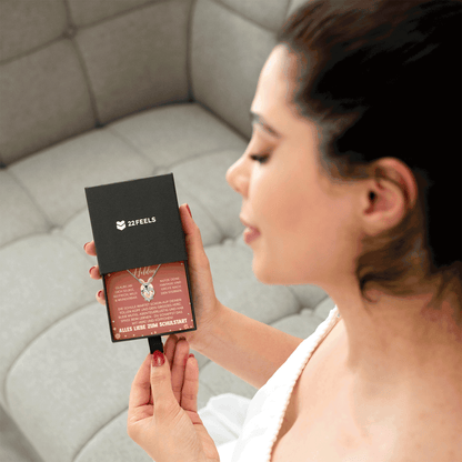 22Feels® Mädchen Einschulung Geschenk zum Schulanfang 1. Klasse - Silber 925/000 Herz Halskette Kinder-Schmuck - Glückwunsch Erstklässlerin Idee Patenkind Tochter Enkelin Nichte-Schmuck mit Botschaftskarte - Herz21-22Feels